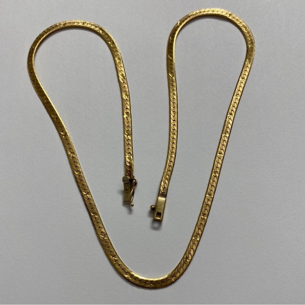 Rare Diamond Cut 14K Gold Chain Necklace - Picture 2 of 7